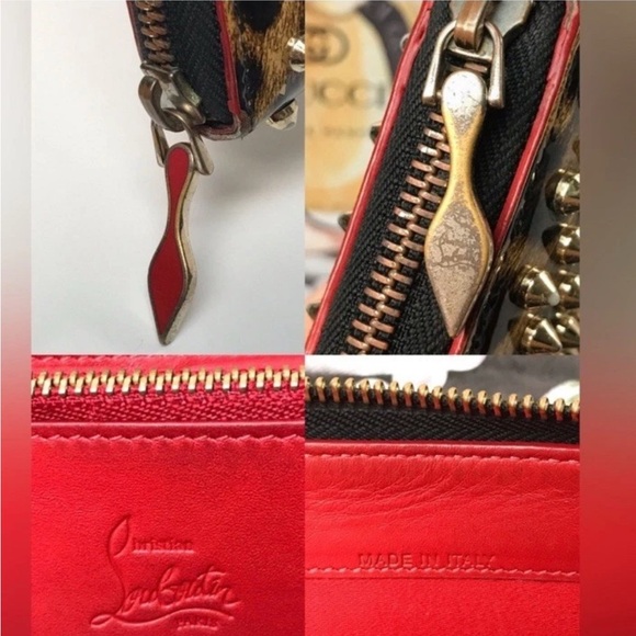 Christian Louboutin Brown Studded Wallet - Picture 7 of 11